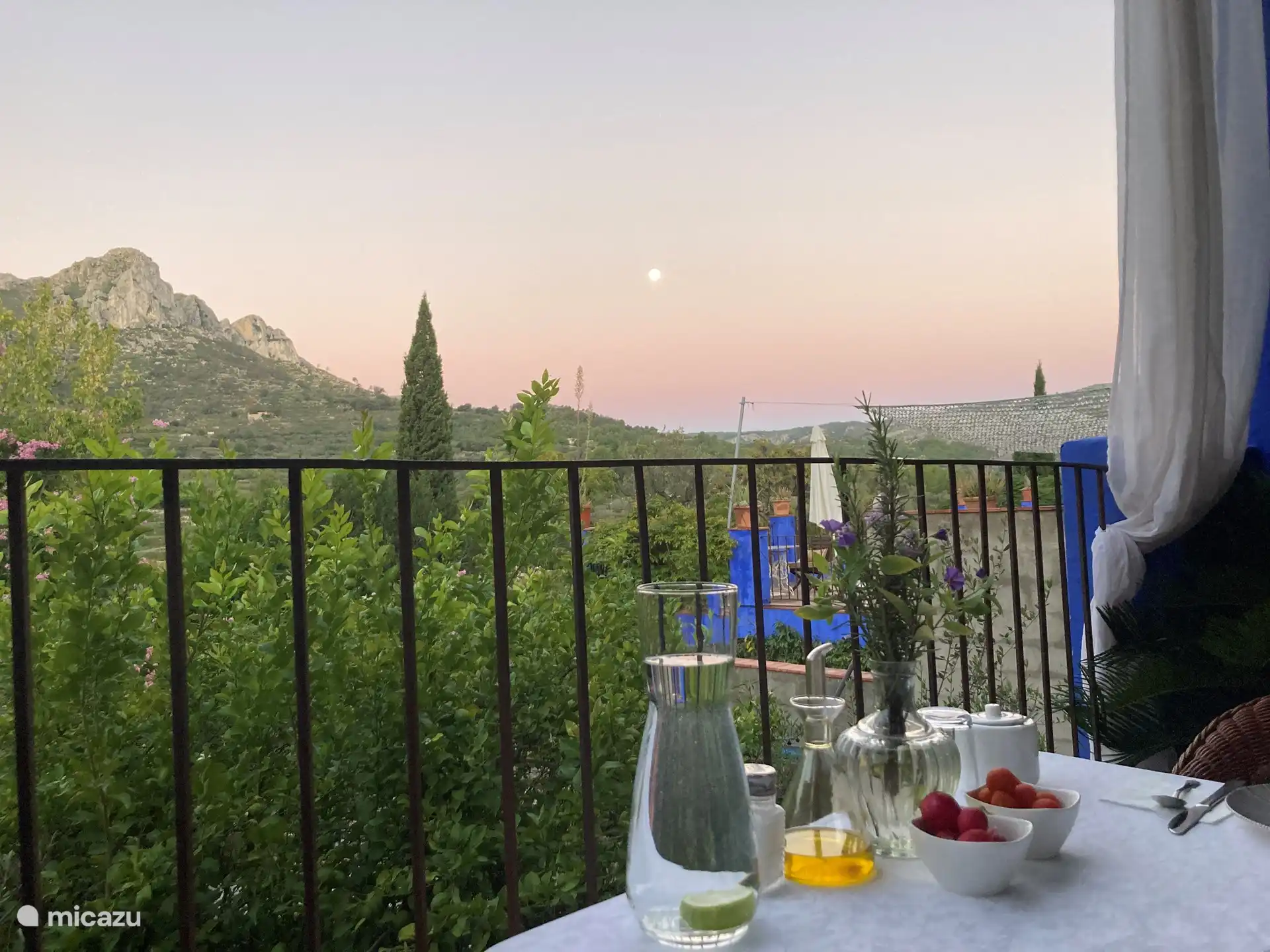 Ausblick während des 5-Gänge-Menüs