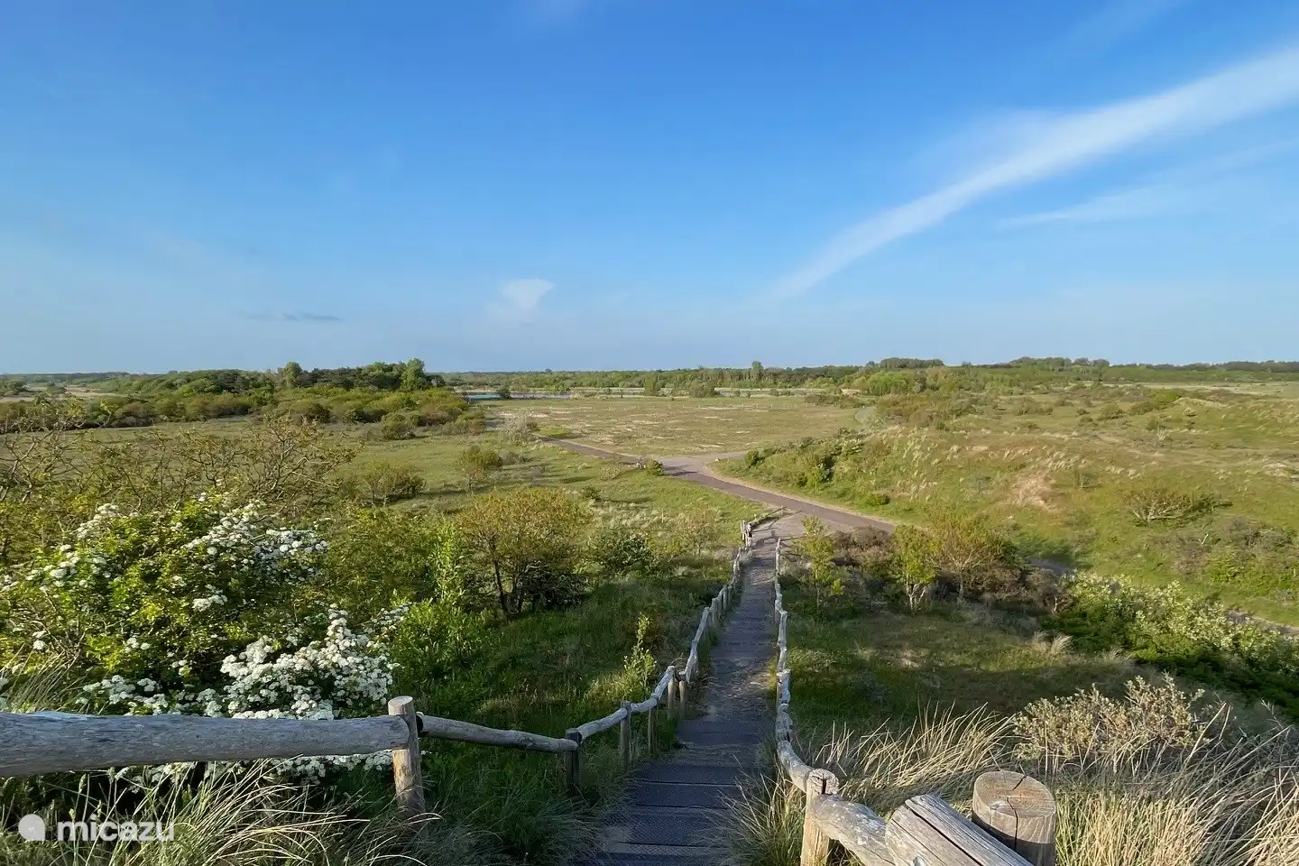 La zone de dunes juste derrière le camping. Différents points de vue offrent de belles vues.