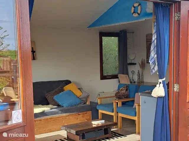 Wandelen, Nederland, Noord-Holland, Schoorldam, tiny house Maries Home Huiskamer