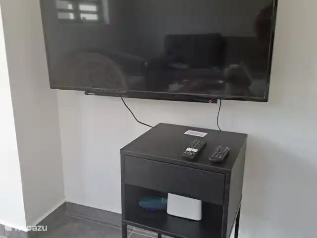 vakantiehuis huren in Curaçao, Banda Ariba (oost), Mambo Beach – Casa di Mambo Grote televisie met alle zenders inclusief een bibliotheek met de nieuwste films.