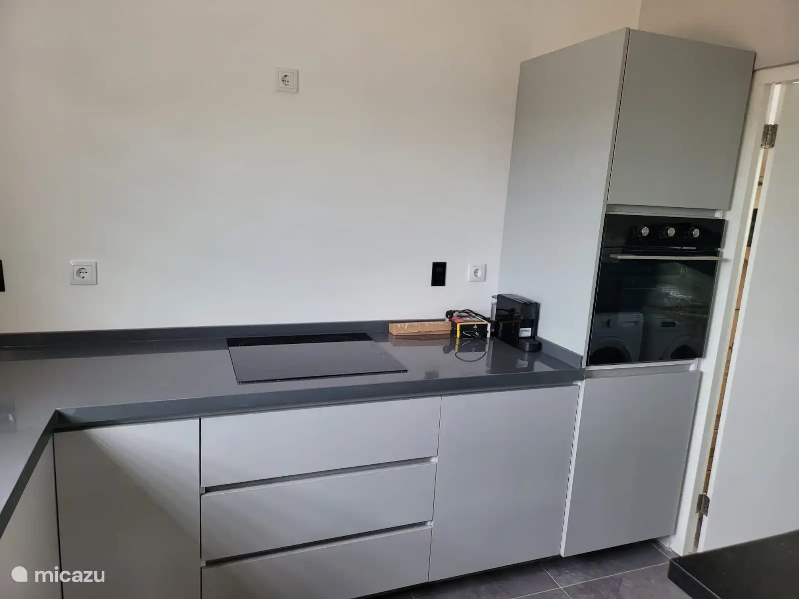 Modern spacious kitchen with induction hob