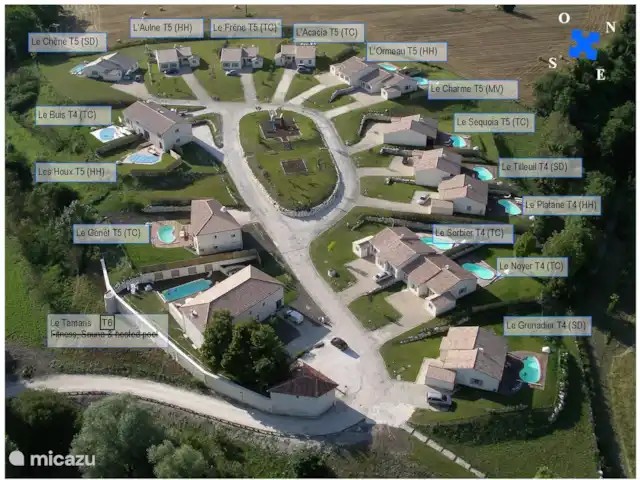 Le Sorbier | France, Charente, Chalais (Charente) - villa Le plan de la residence de vacances du  Grand Tourtre.