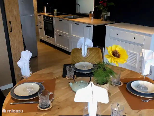 Chouette hulotte | Pays-Bas, Gueldre, Voorthuizen - maison de vacances Une cuisine ouverte pouvant accueillir six personnes.