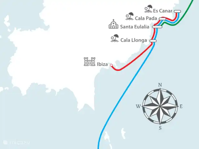 Location de Vacances Espagne, Ibiza, Cala Llonga, appartement - IBIZA Cala Llonga HIPPIE Cala Llonga : Départ bateau pour Formentera, etc.