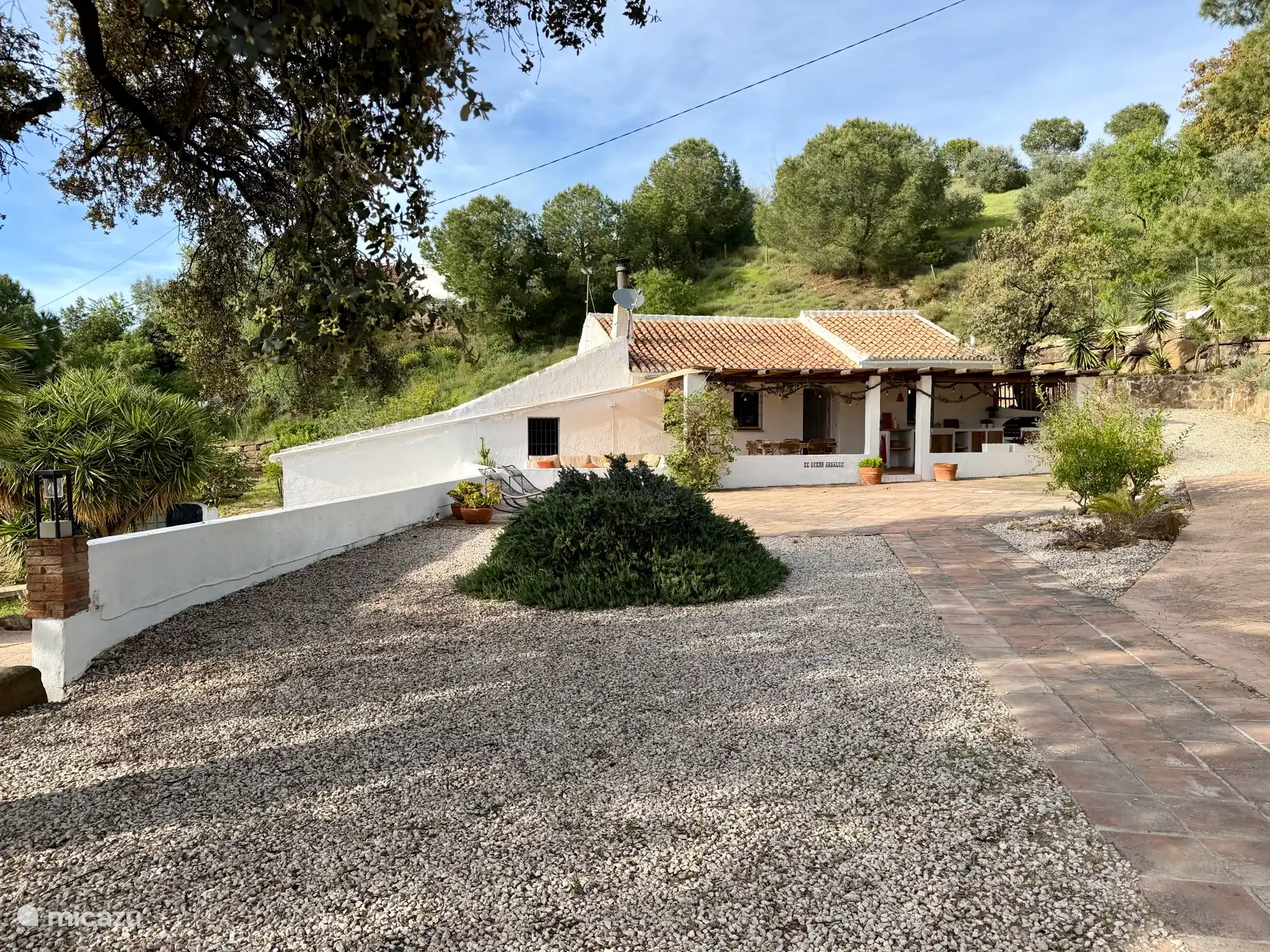 Terrasse avec beaucoup d’espace.