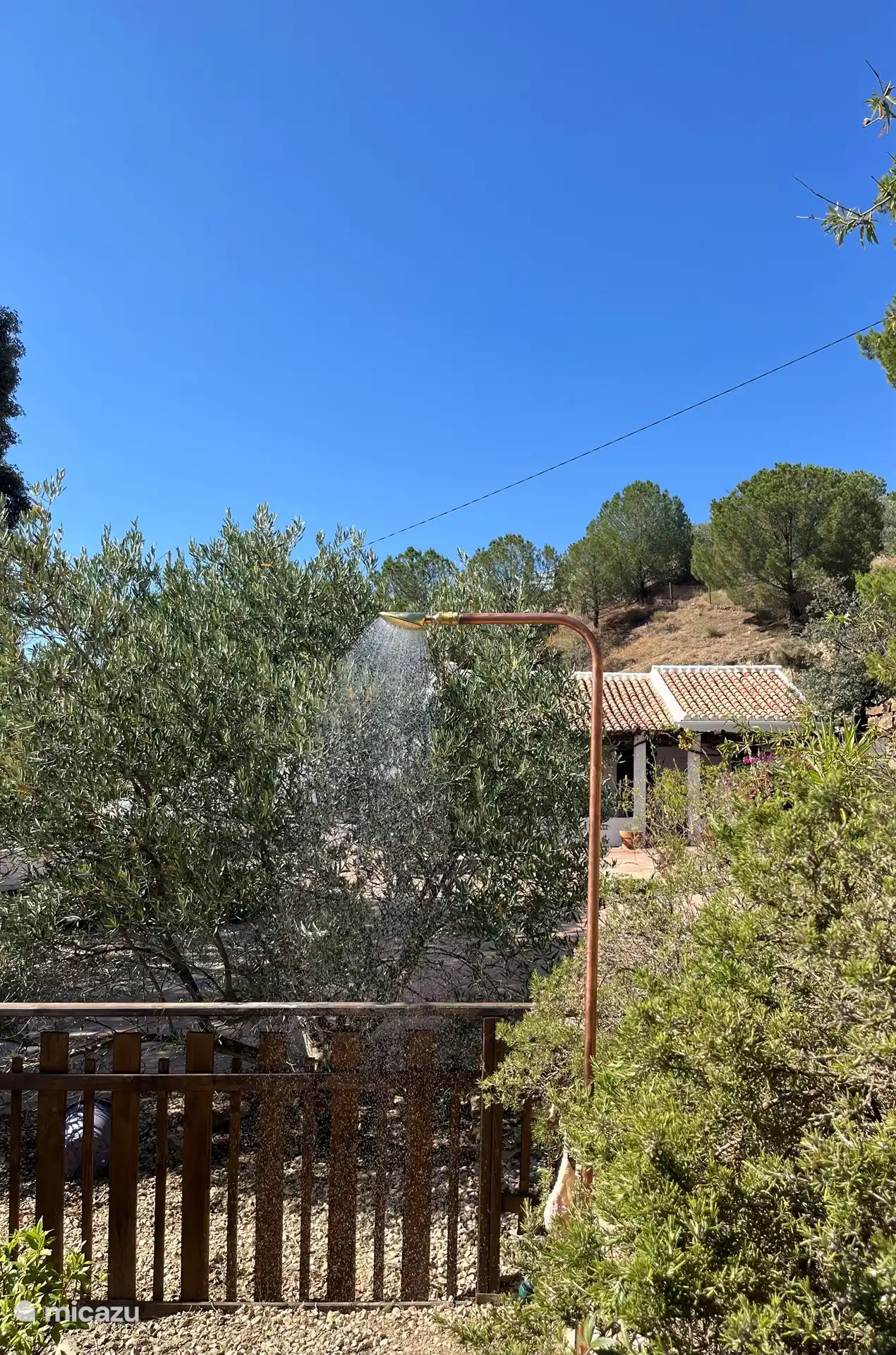 Gartendusche am Pool.