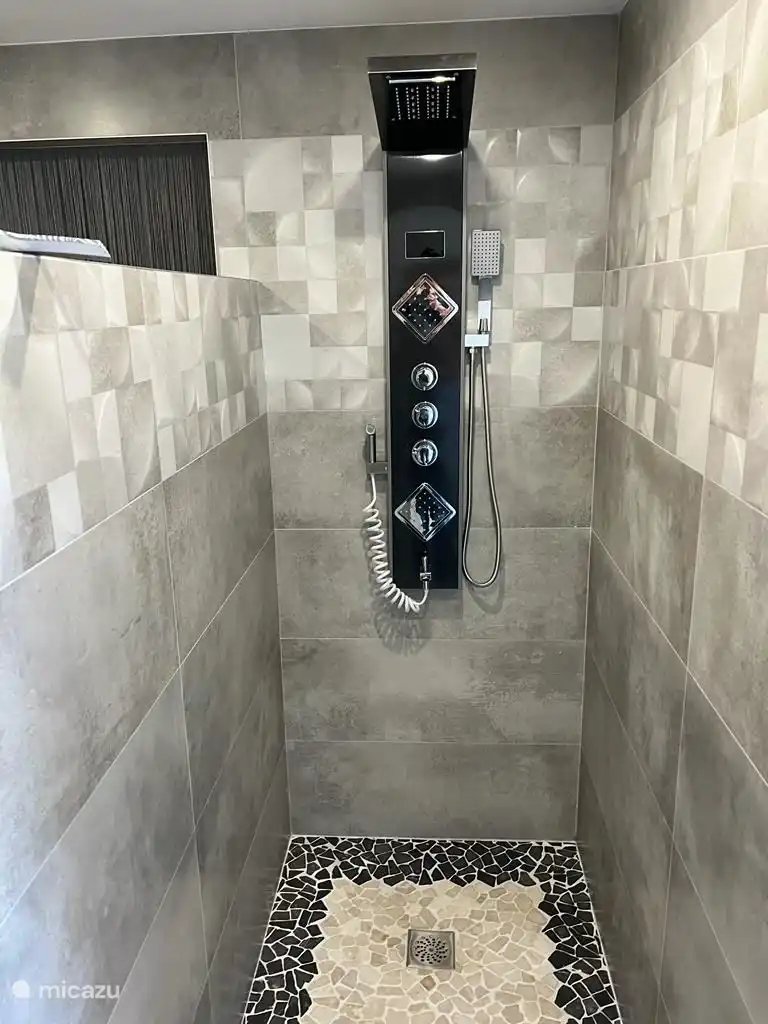 Wohnung mit ebenerdiger Dusche.