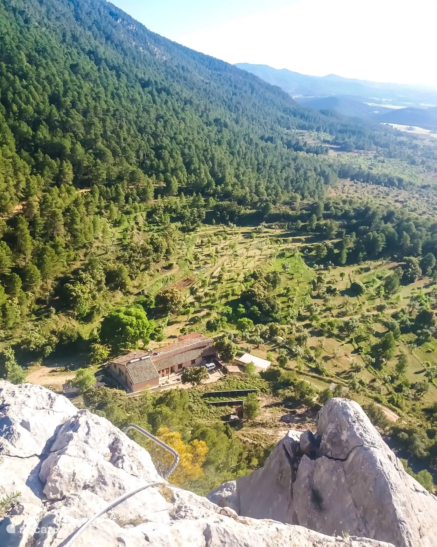 Climbing rock next to the house