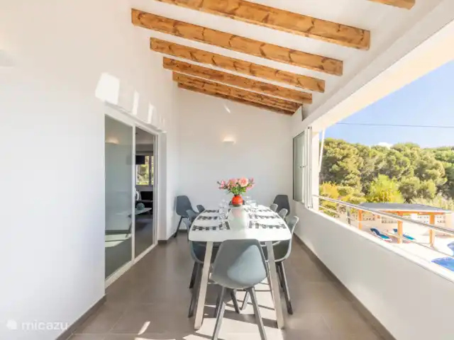 villa en España, Costa Blanca, Moraira – Casa Sol Y Mar Moraira Villa con terraza cubierta arriba