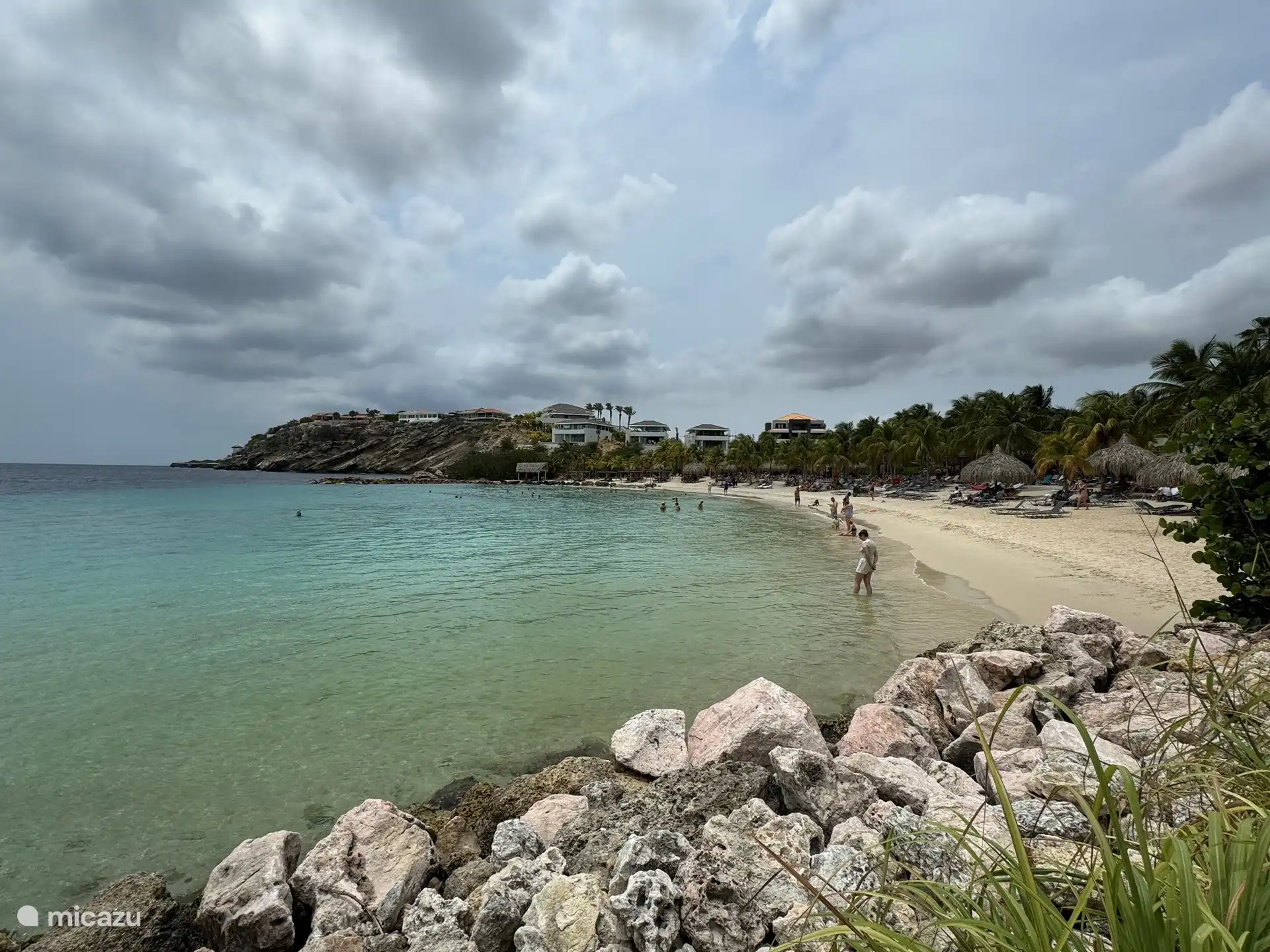Blue Bay beach, 4 minutes walk