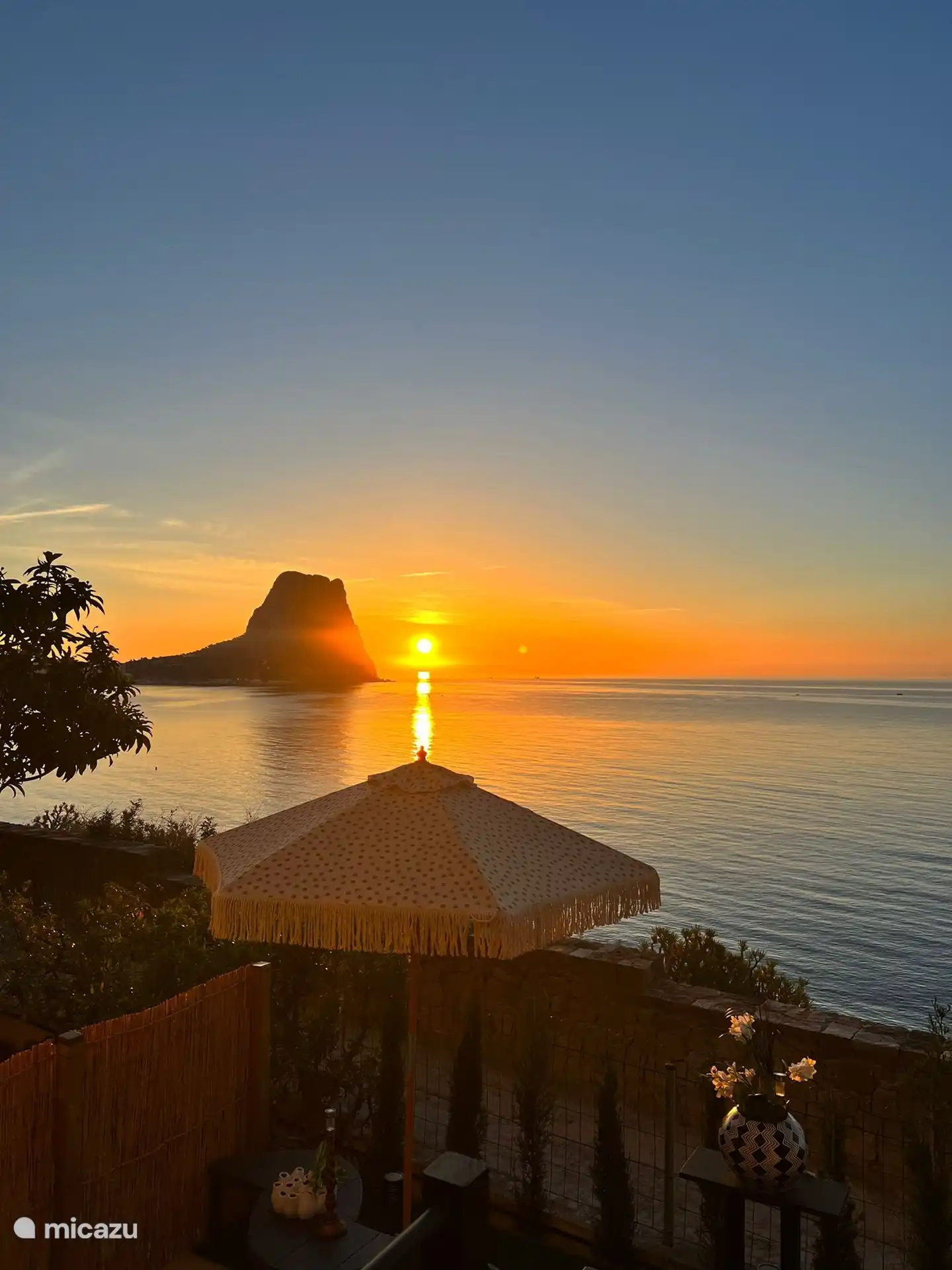 Vue du soir sur le rocher de Calpe