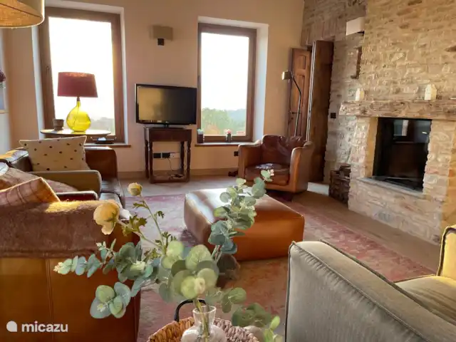 Casa Rinaldi  | Italie, Piémont, Monforte D Alba - maison de vacances Salon avec cheminée