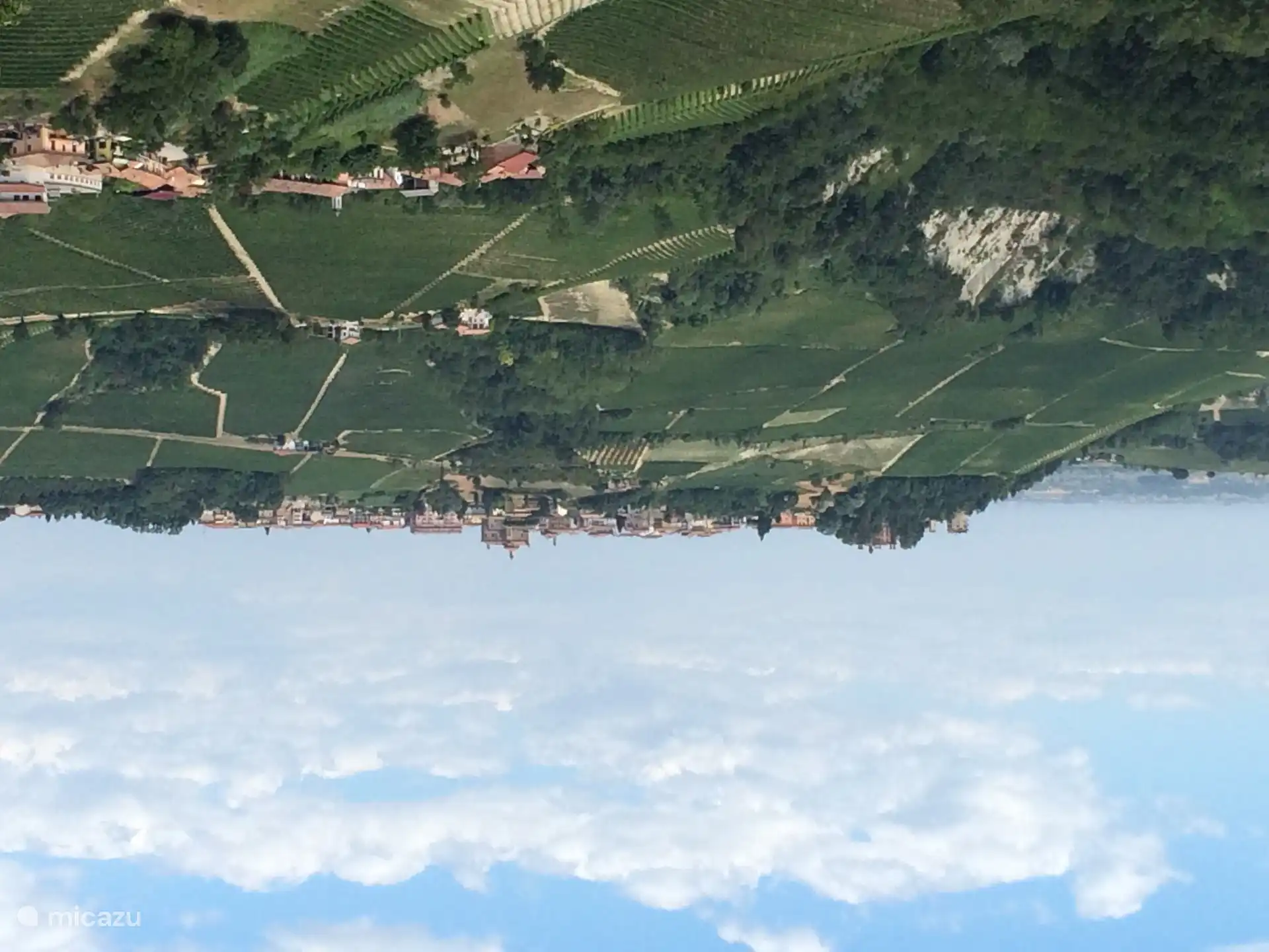 Uitzicht vanaf het huis c.q. terras. 