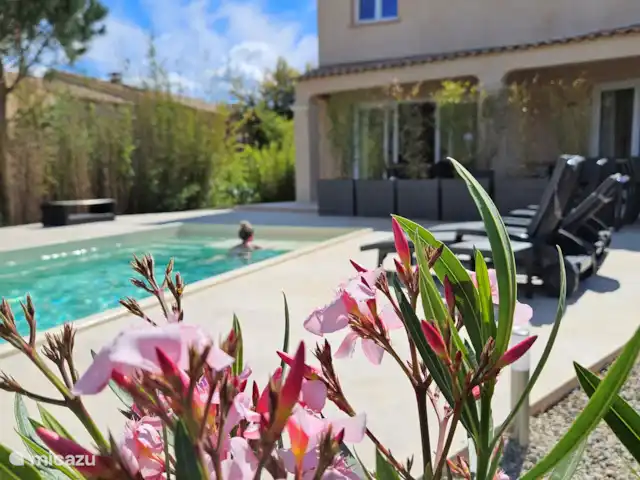 Hébergement familial les 2 Oliviers | France, Côte d'Azur, Le Plan-de-la-Tour - maison de vacances Piscine avec transats