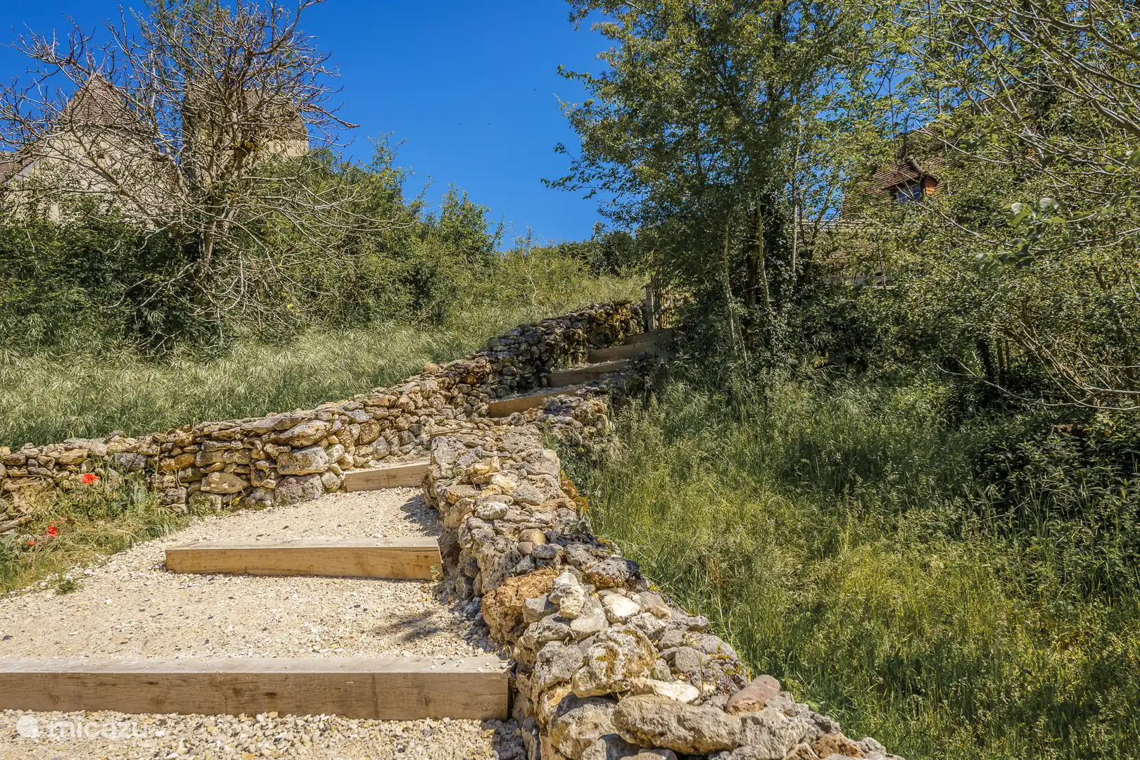 Trap naar het vakantiehuis