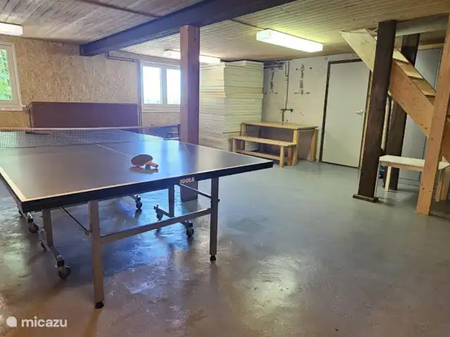Chalet en bois des Ardennes vue WIFI | Belgique, Ardennes, Manhay - chalet Aire de jeux avec table de ping-pong et jeux