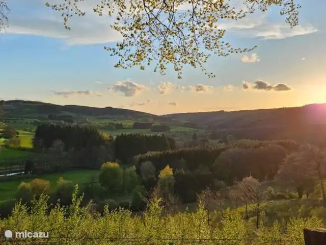 Chalet en bois des Ardennes vue WIFI | Belgique, Ardennes, Manhay - chalet Vue depuis la colline