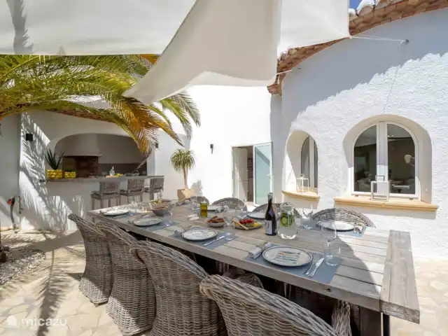 Villa Limonero - Vue Mer Panoramique | Espagne, Costa Blanca, Teulada - villa Villa Limonero - Terras naast de keuken met zomerbar en fenomenaal zeezicht.