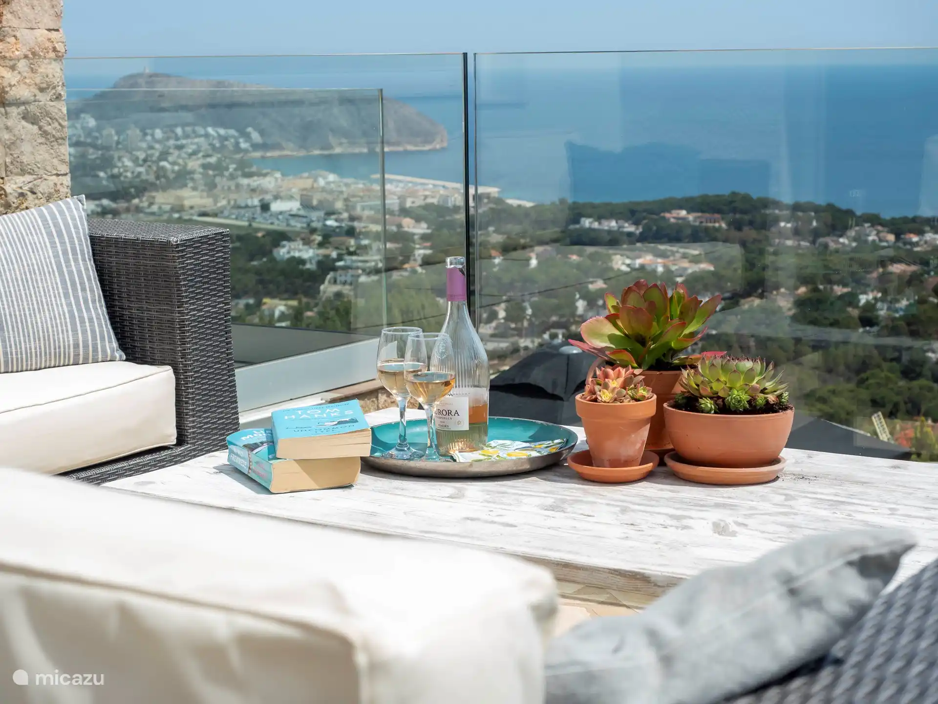 Villa Limonero - Terrassen met fenomenaal zeezicht.