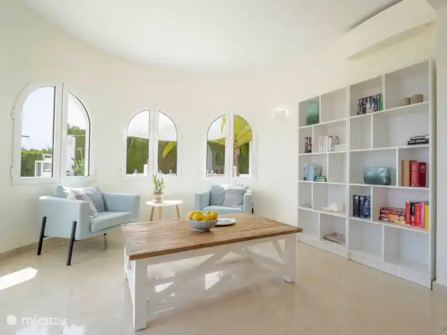 Villa Limonero - Vue Mer Panoramique | Espagne, Costa Blanca, Teulada - villa Villa Limonero - Vakantiebibliotheek naast het lounge terras.