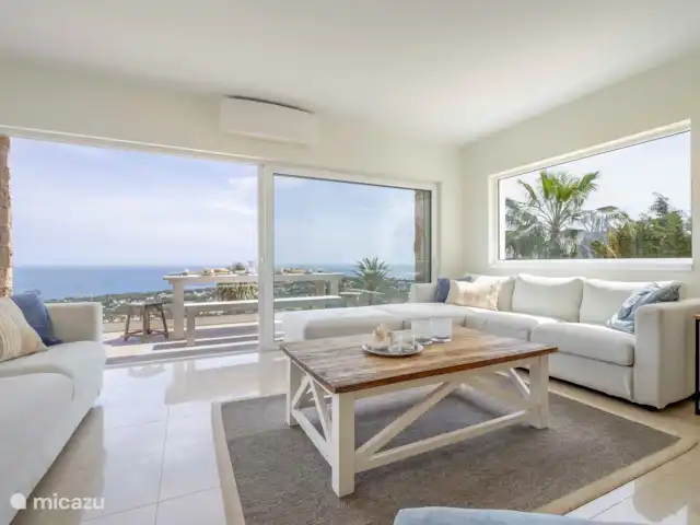Villa Limonero - Vue Mer Panoramique | Espagne, Costa Blanca, Teulada - villa Villa Limonero - Loungeruimte met terras om te ontbijten met prachtig zeezicht.