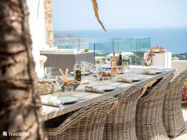 Villa Limonero - Vue Mer Panoramique | Espagne, Costa Blanca, Teulada - villa Villa Limonero - Terras naast de keuken met fenomenaal zeezicht.