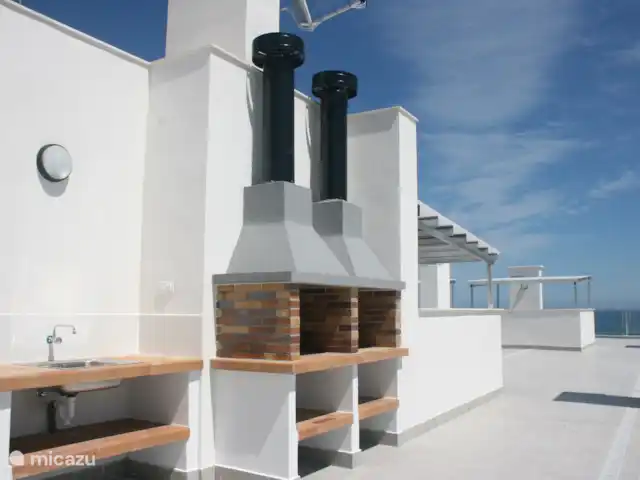 Location de Vacances Espagne, Costa Blanca, La Mata, appartement - Appartement de plage ZZ Plage de Pinada Toit-terrasse commun avec barbecues