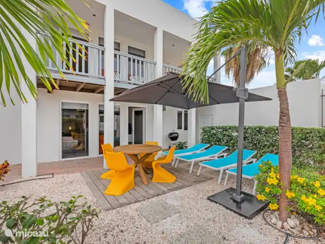 Villa Thalassa Vista Royal en Curazao, Banda Arriba (este), Jan Thiel - villa La terraza del apartamento.