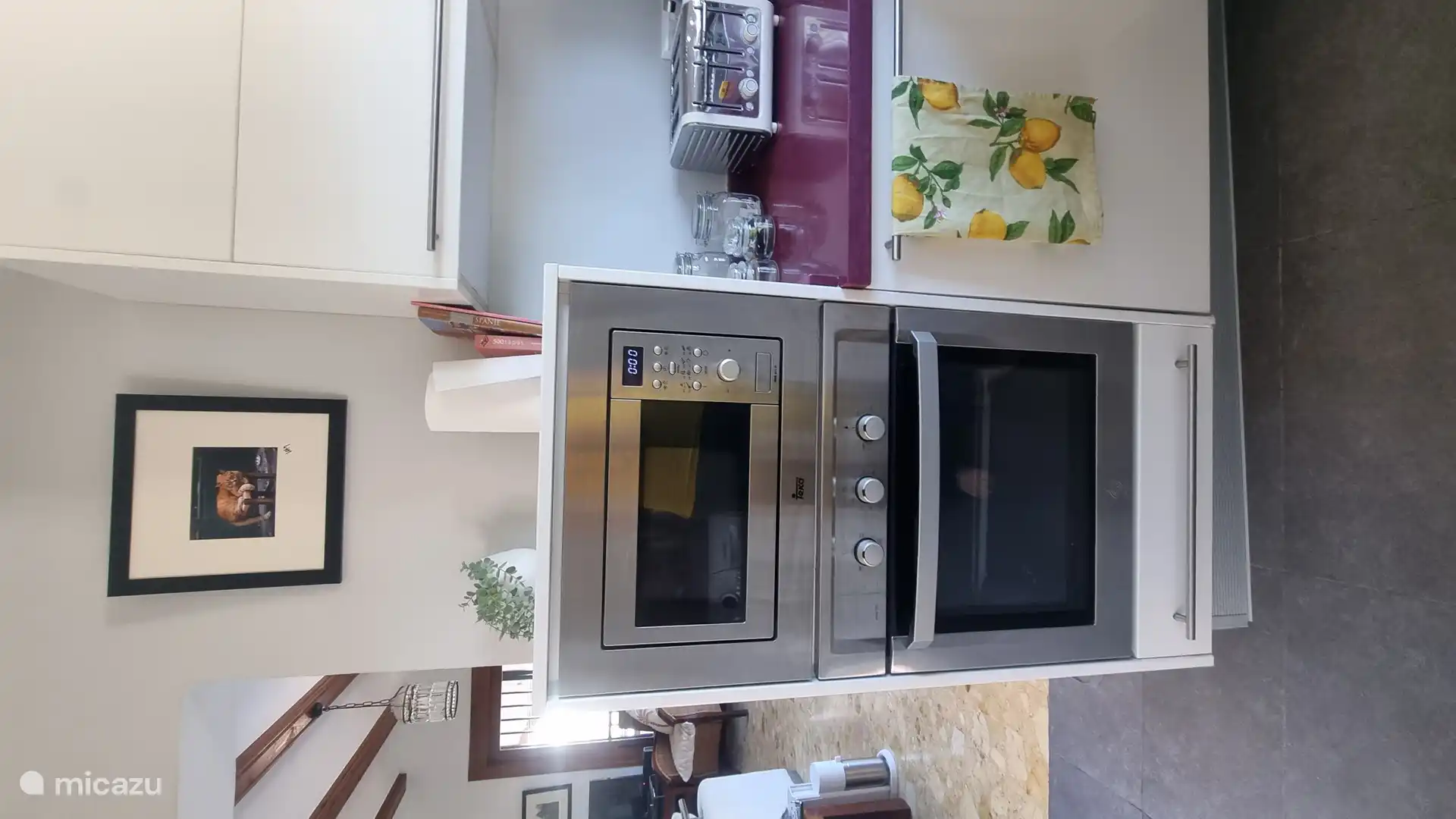 Küche: Mikrowelle und Backofen