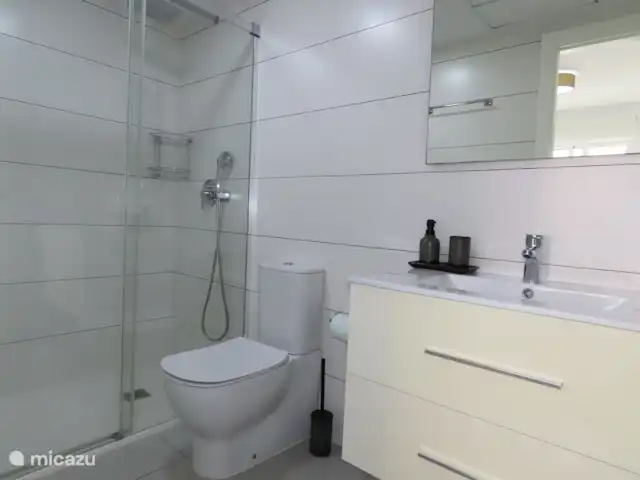 Penthouse Vue Mer Plage El Pinet | Espagne, Costa Blanca, La Marina del Pinet - appartement Salle de bain avec douche et toilettes