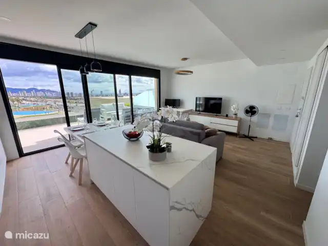 Location de Vacances Espagne, Costa Blanca, Finestrat, appartement - Casa Vista Maravilla Salon (cuisine, salon et bureau)