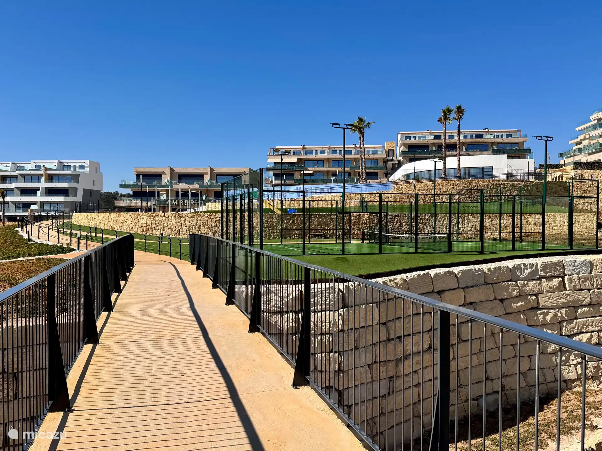 View from the bridge connecting the 2 sections