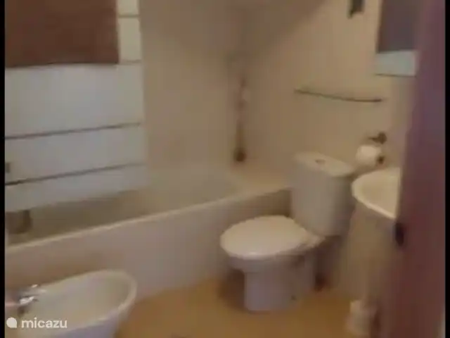 Apartamentos de Familia Thijssen en España, Murcia, Condado de Alhama - apartamento Cuarto de baño con inodoro y bañera.