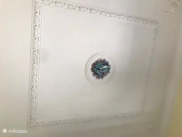 Location de Vacances Portugal, Santarém, Ferreira do Zêzere, ferme - Quinta Pura Natura Chambre 4 ; Plafond de 4 m de haut, avec ornement de poisson