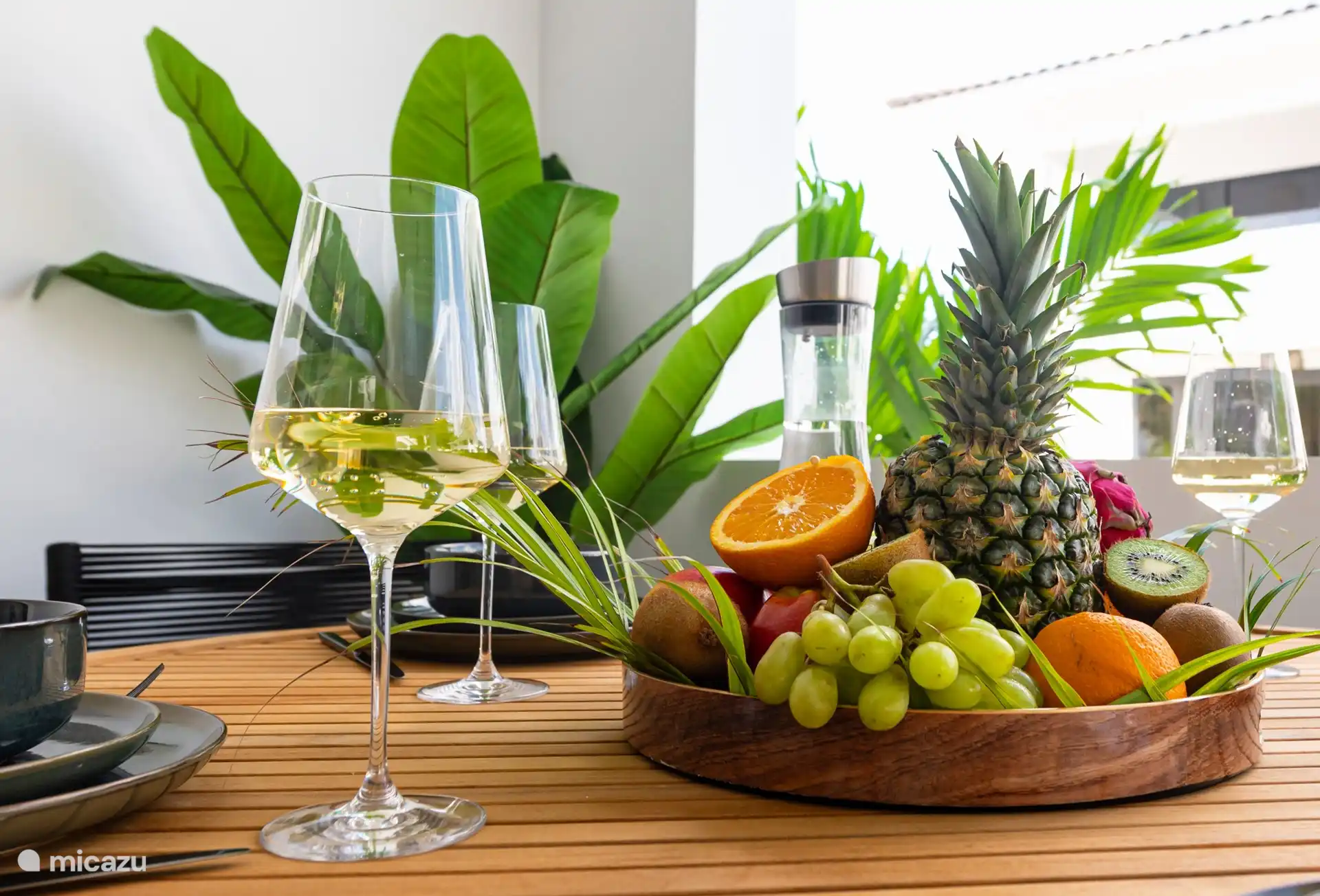 Genießen Sie einen Drink auf der Terrasse