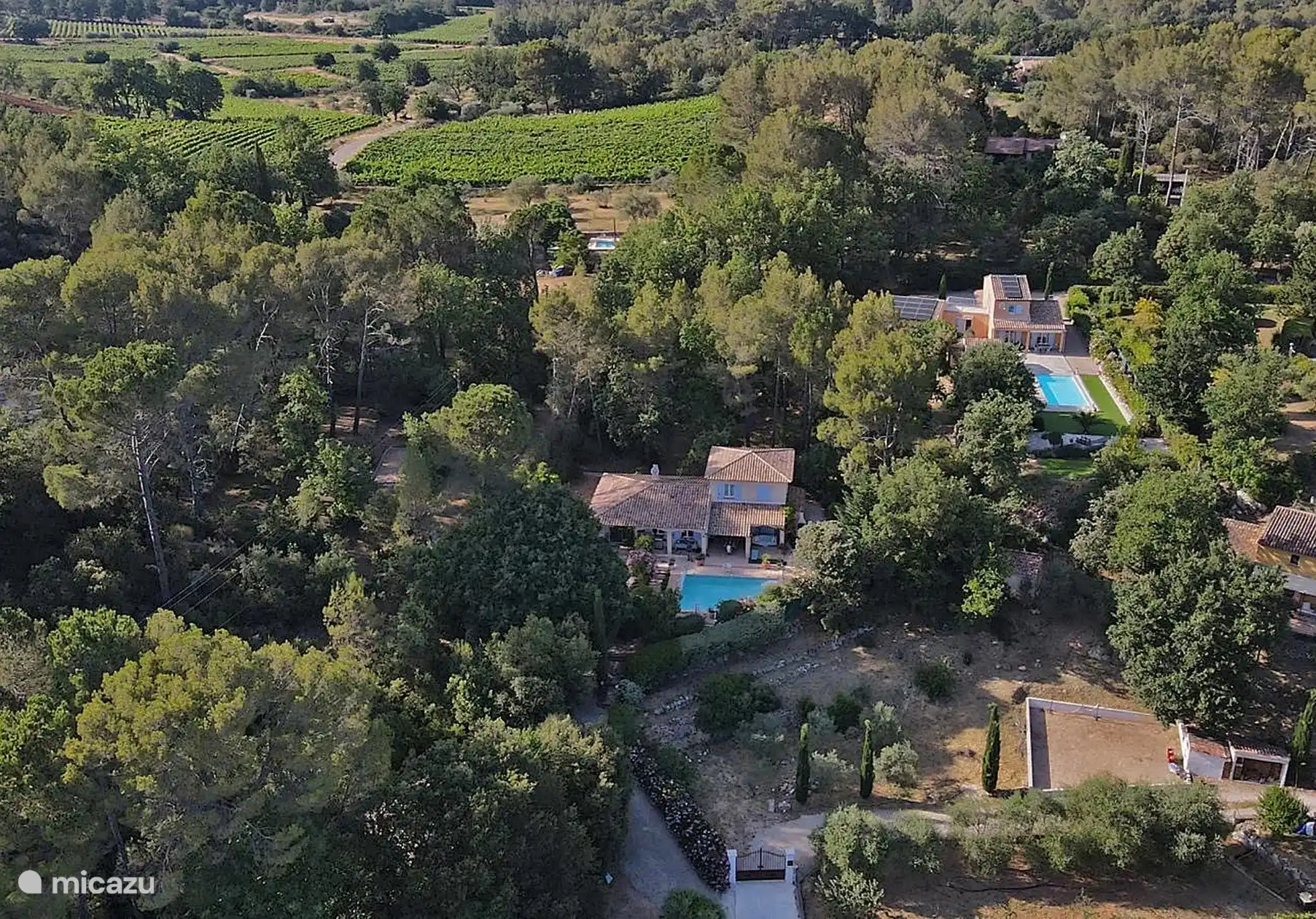 Lage der Villa Varoise, aus der Luft