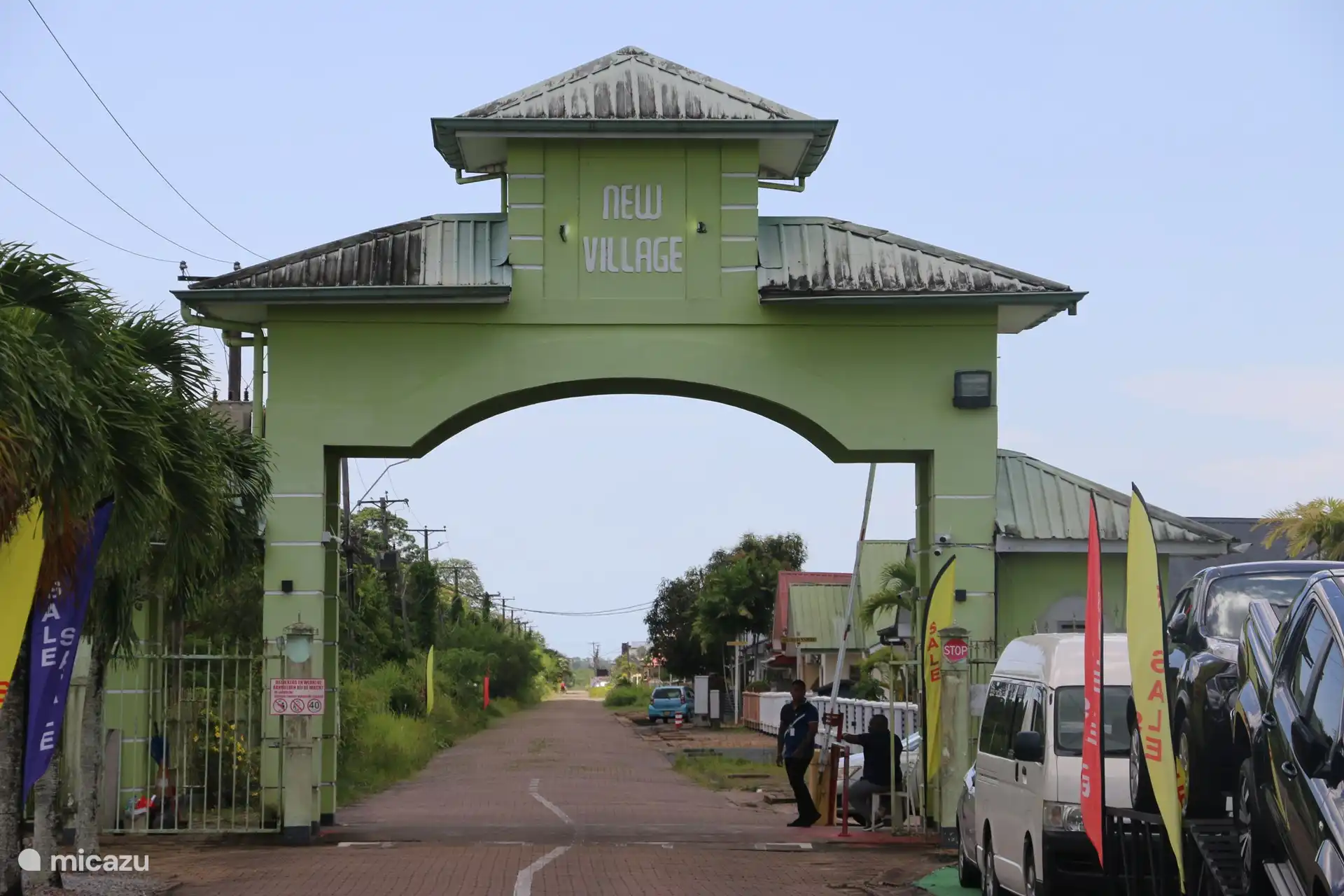 The entrance to the Gated Community.