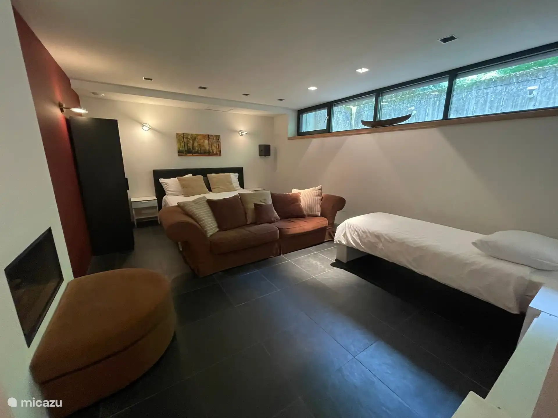 4 persoons slaapkamer in souterrain