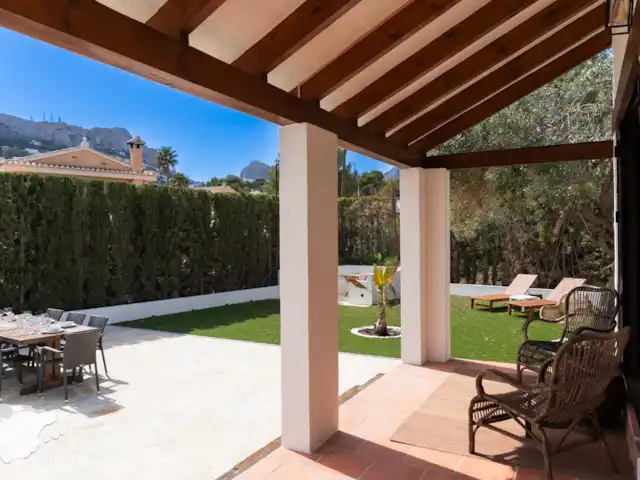 Villa Solmar huren in Spanje, Costa Blanca, Calpe - villa Overdekt terras vanaf woonkamer