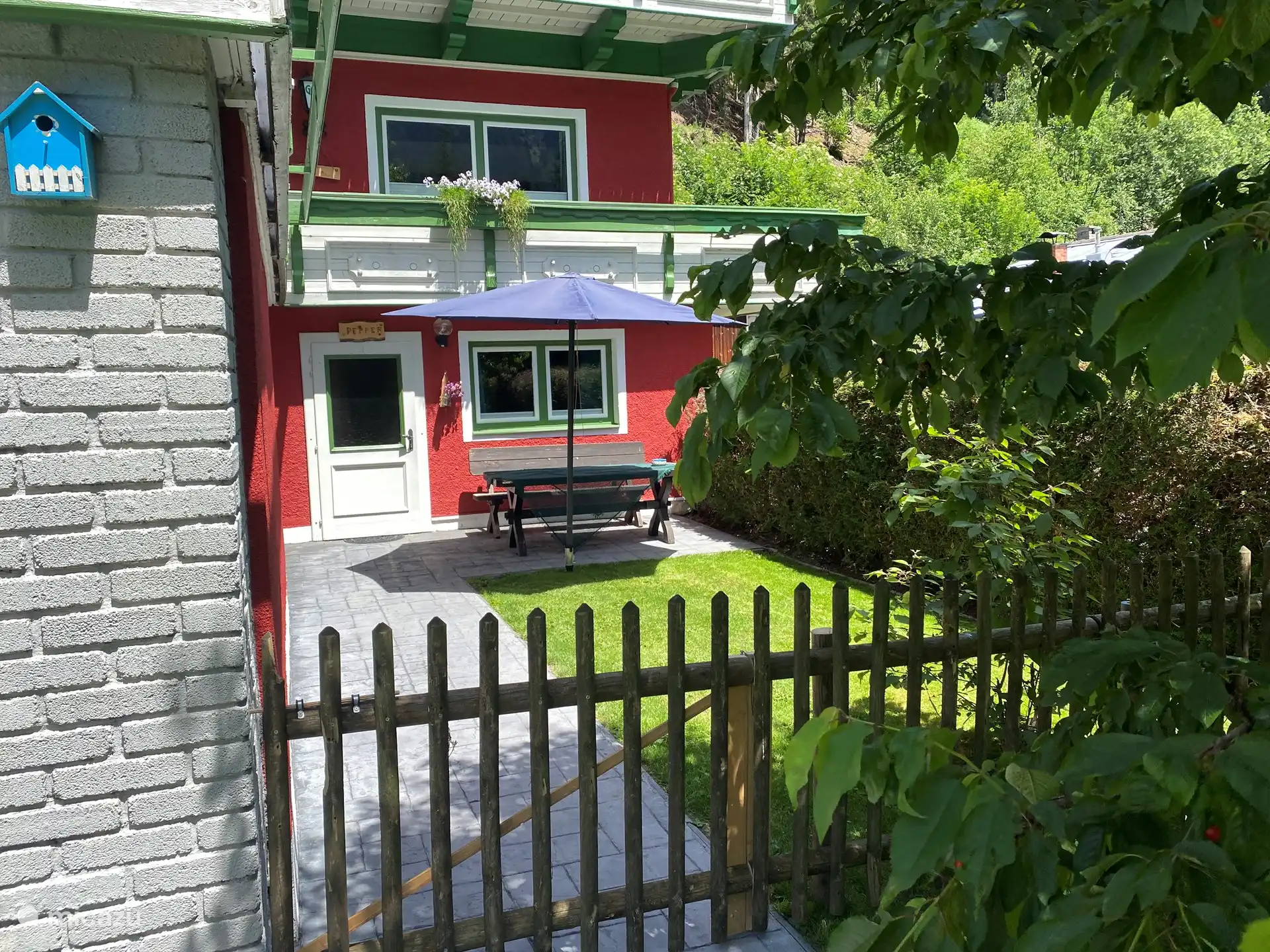 jardín privado con valla, ideal para el perro 