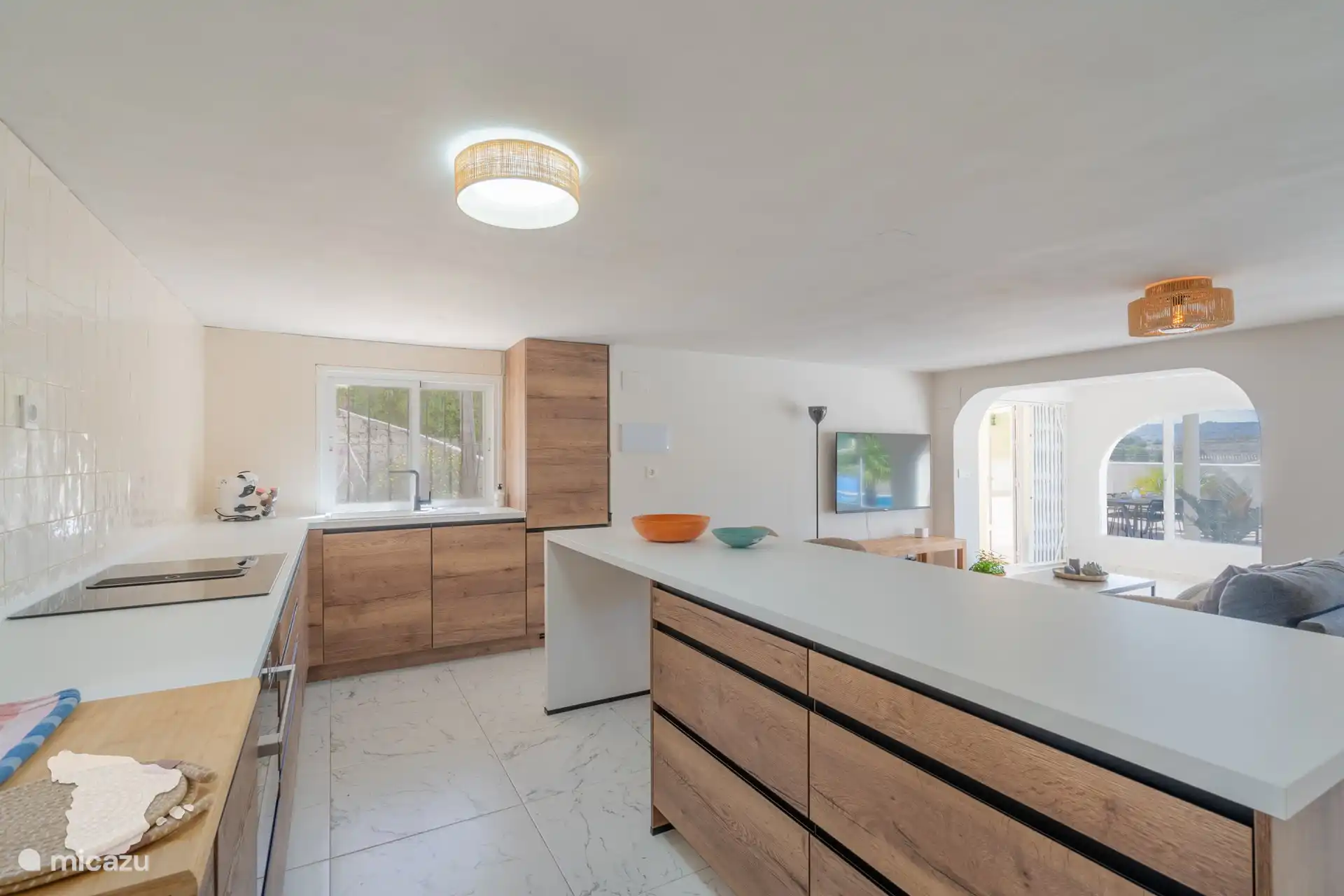 Abajo: cocina abierta moderna