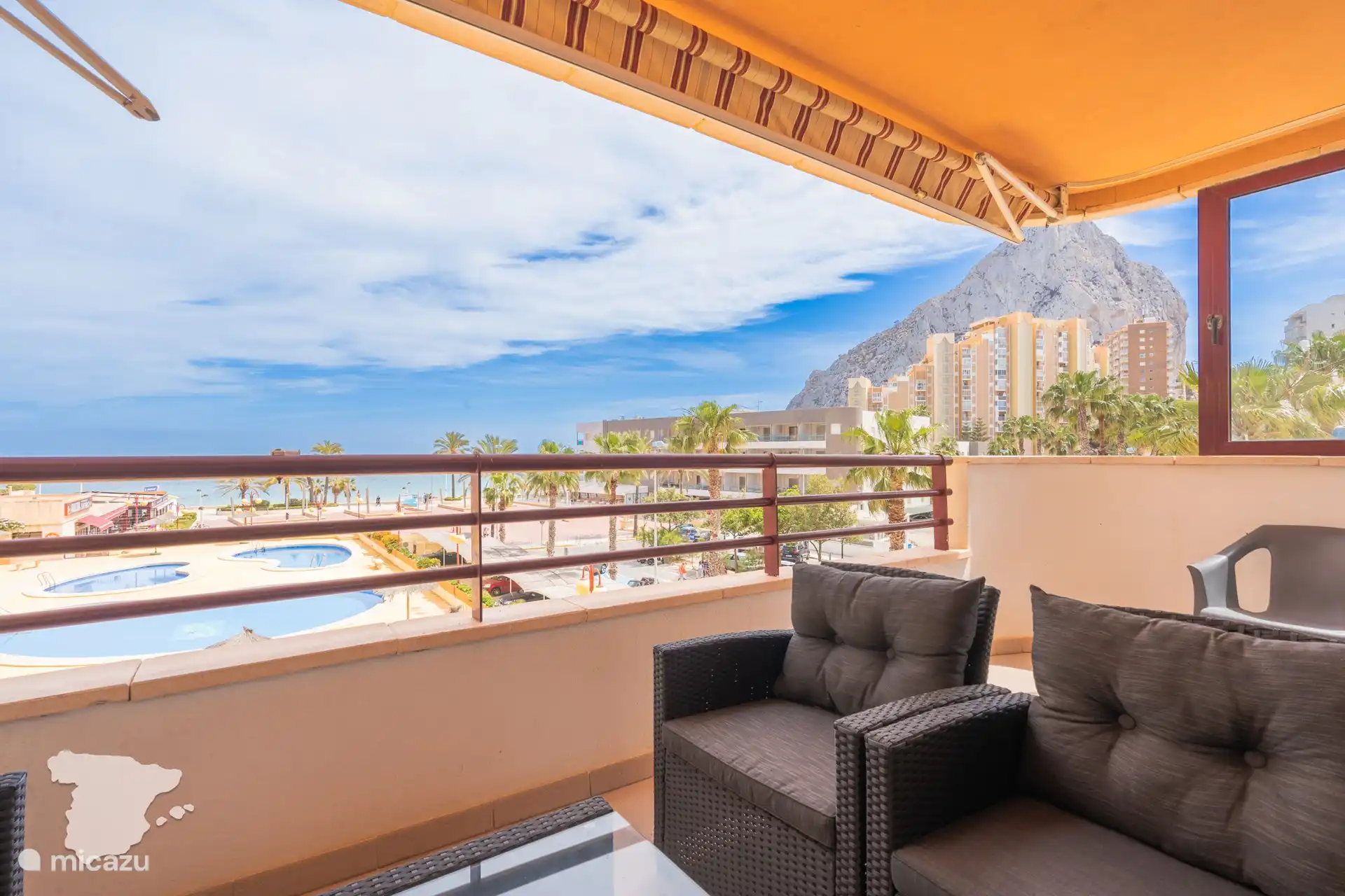 Privater Balkon mit schöner Aussicht