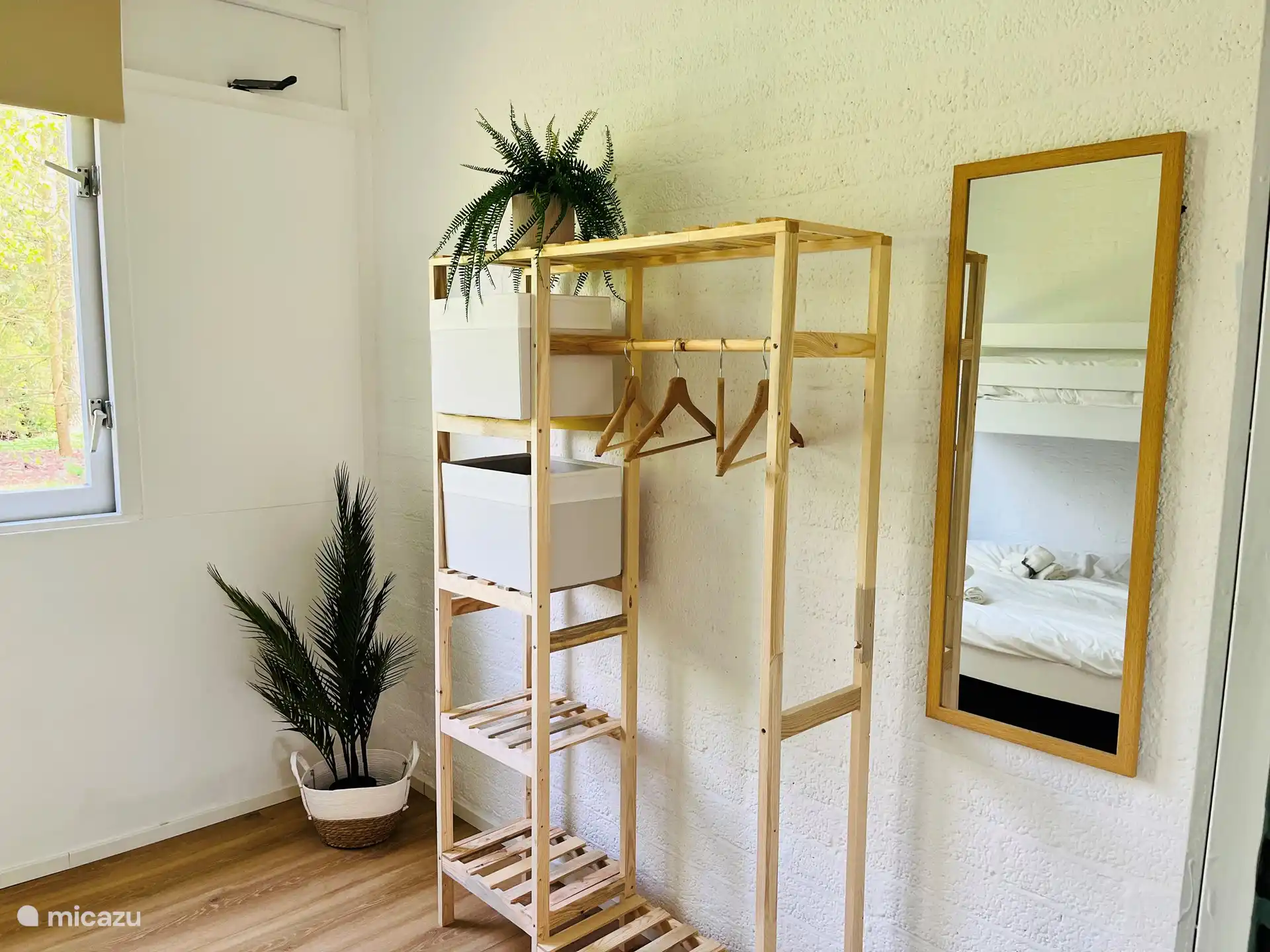 Forest Water House Veluwemeer - bedroom 2 bunk bed storage space