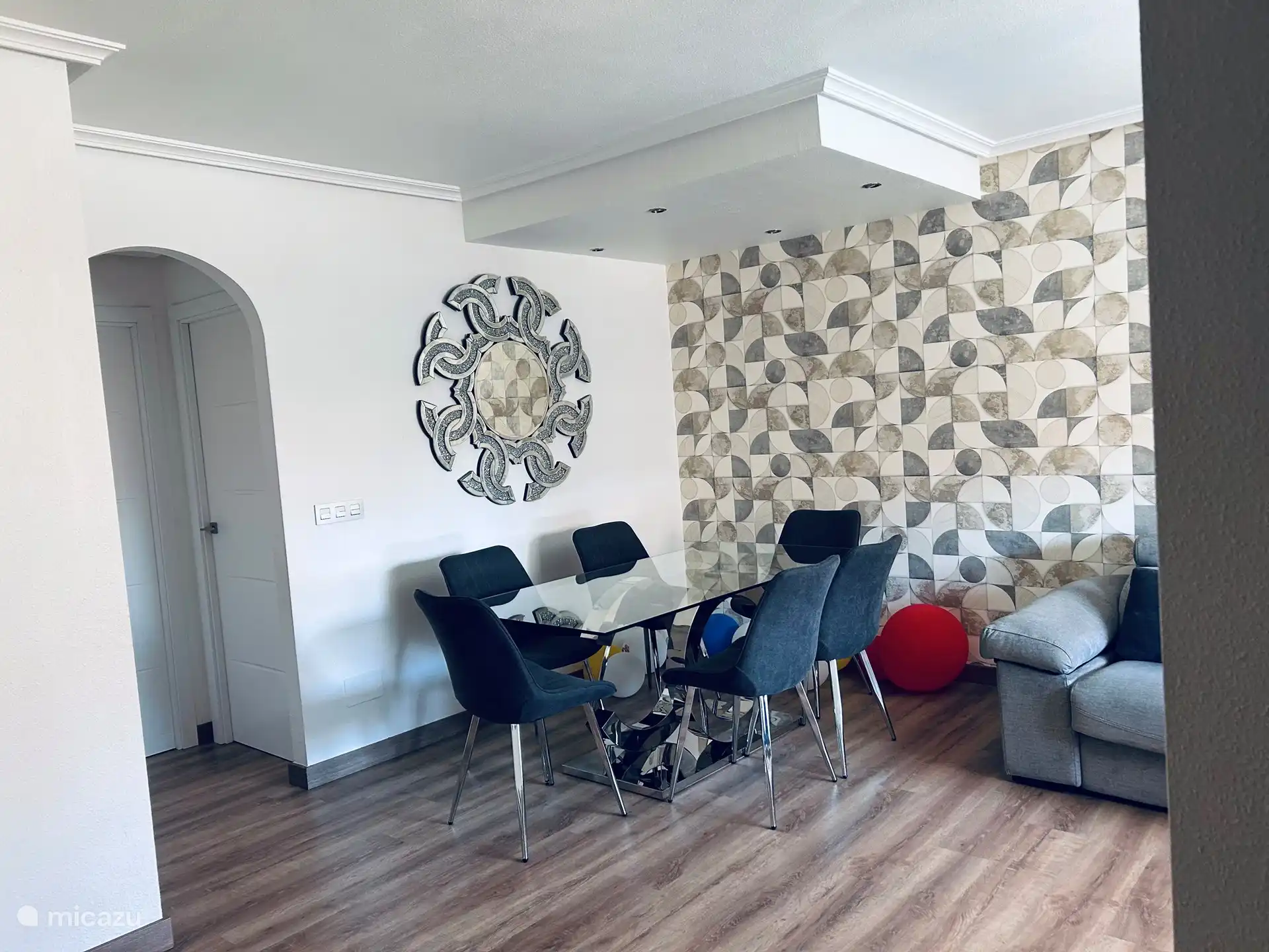 Eetkamer gelegen in de woonkamer 