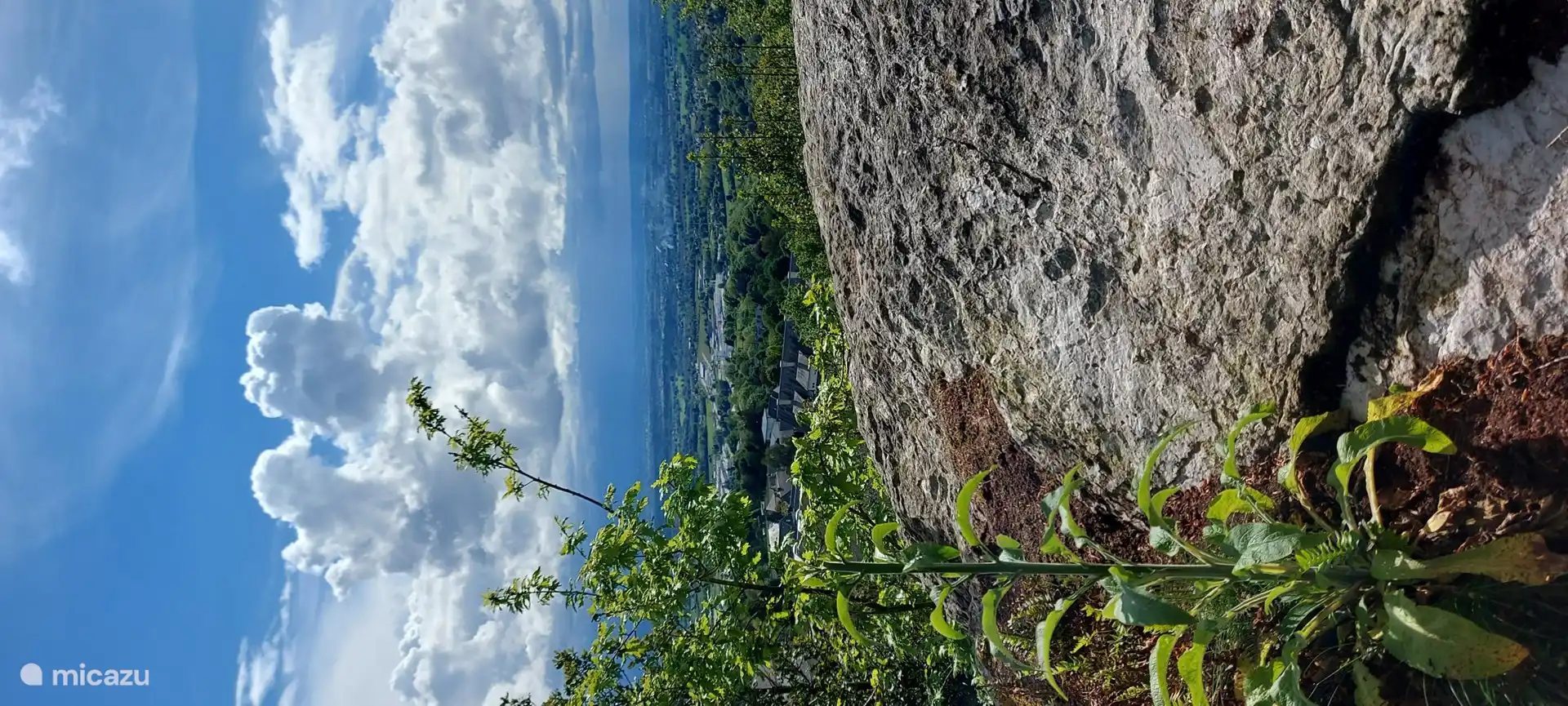 Blick vom örtlichen Hotel de la Poste in Mortain