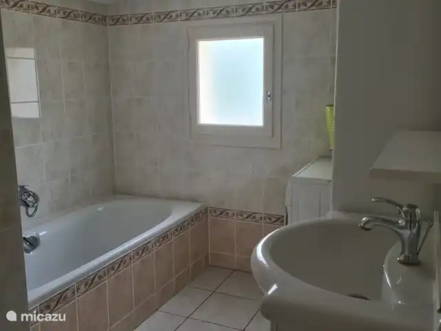 Village Le Chat 233 huren in Frankrijk, Charente, Écuras - bungalow Badkamer 2 met wasbak, ligbad en wasmachine