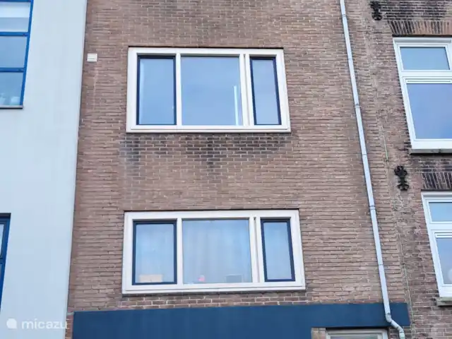 Maison de vacances vue mer | Pays-Bas, Zélande, Flessingue - maison de vacances Arrière de la maison de vacances avec vue sur la mer. Cette porte arrière (et les étages 1 à 4 appartiennent à Holiday Home Zeezicht), l'étage 2 est le rez-de-chaussée à l'avant au niveau du boulevard.