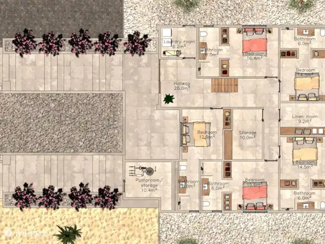 NOUVELLE Villa à Vista Royal 2-16 p. | Curaçao, Banda Ariba (est), Vista Royal - villa Rez-de-chaussée