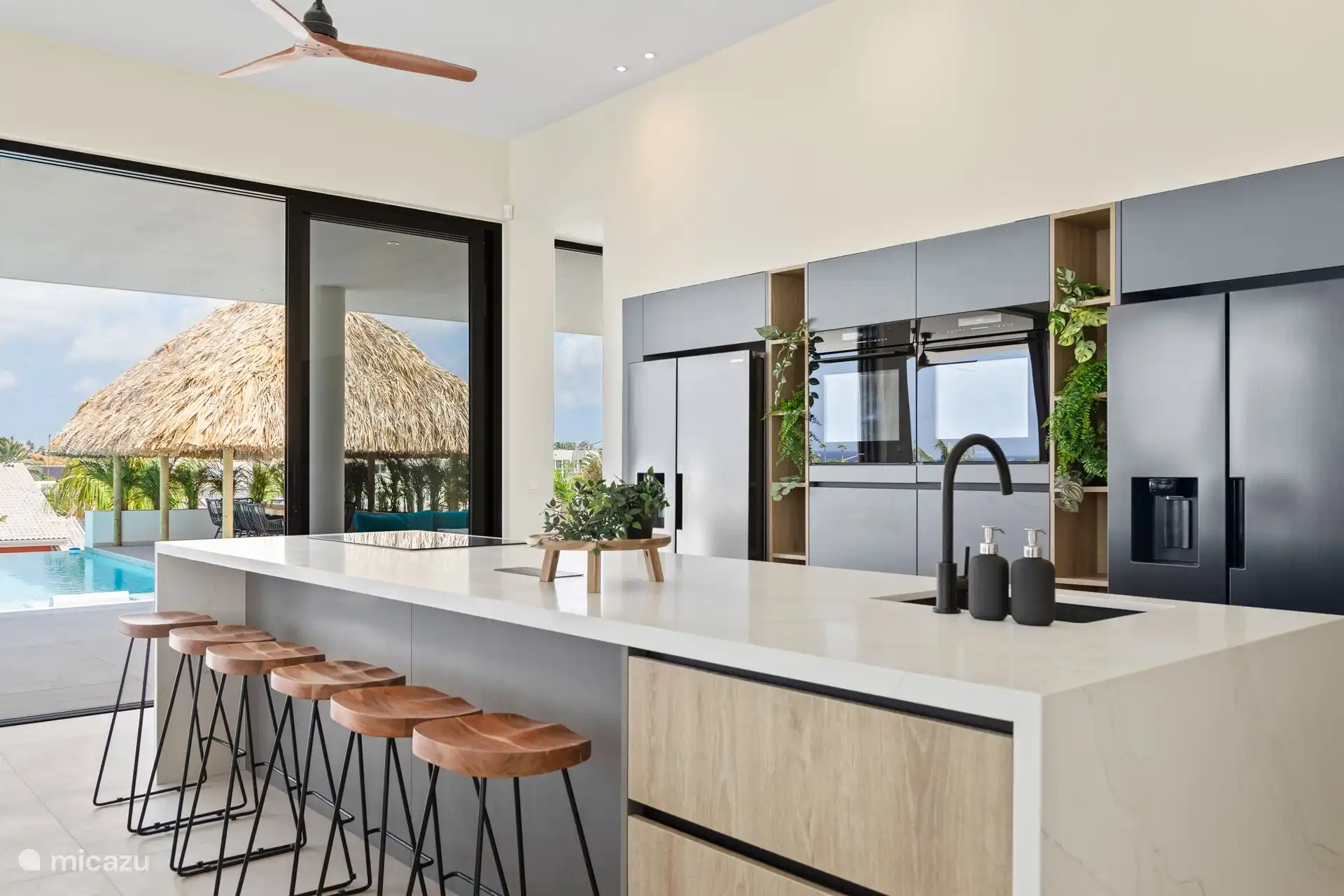 The kitchen is fully equipped