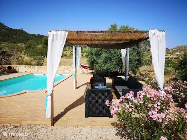 Location de Vacances Espagne, Murcia, Ricote, maison de vacances - Domicilio de Vida, Ricote (Murcie) Terrasse de la piscine